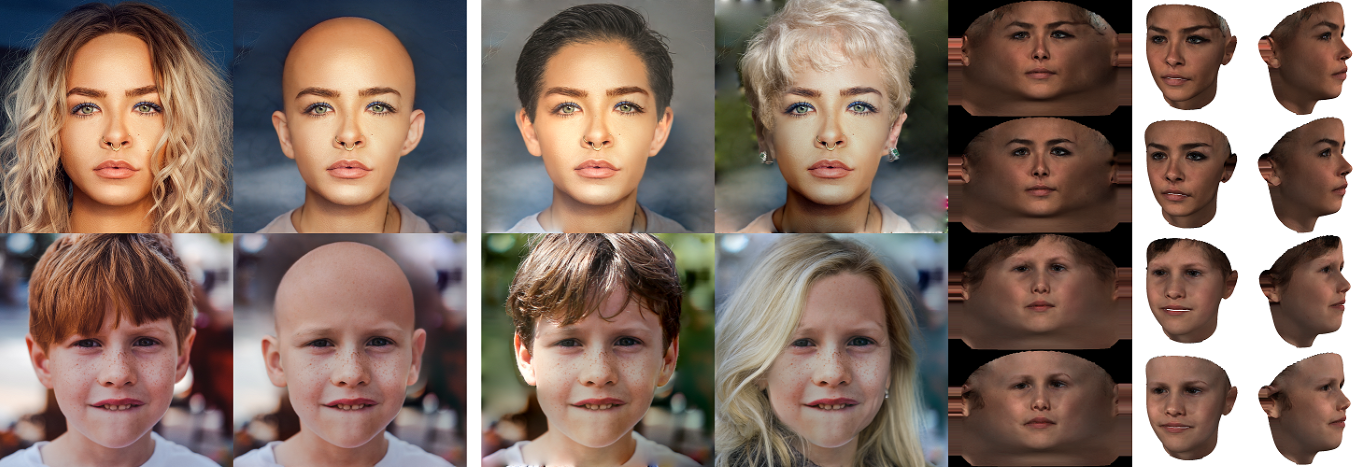 HairMapper: Removing Hair from Portraits Using GANs