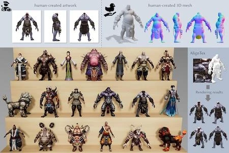AlignTex: Pixel-Precise Texture Generation from Multi-view Artwork — research thumbnail
